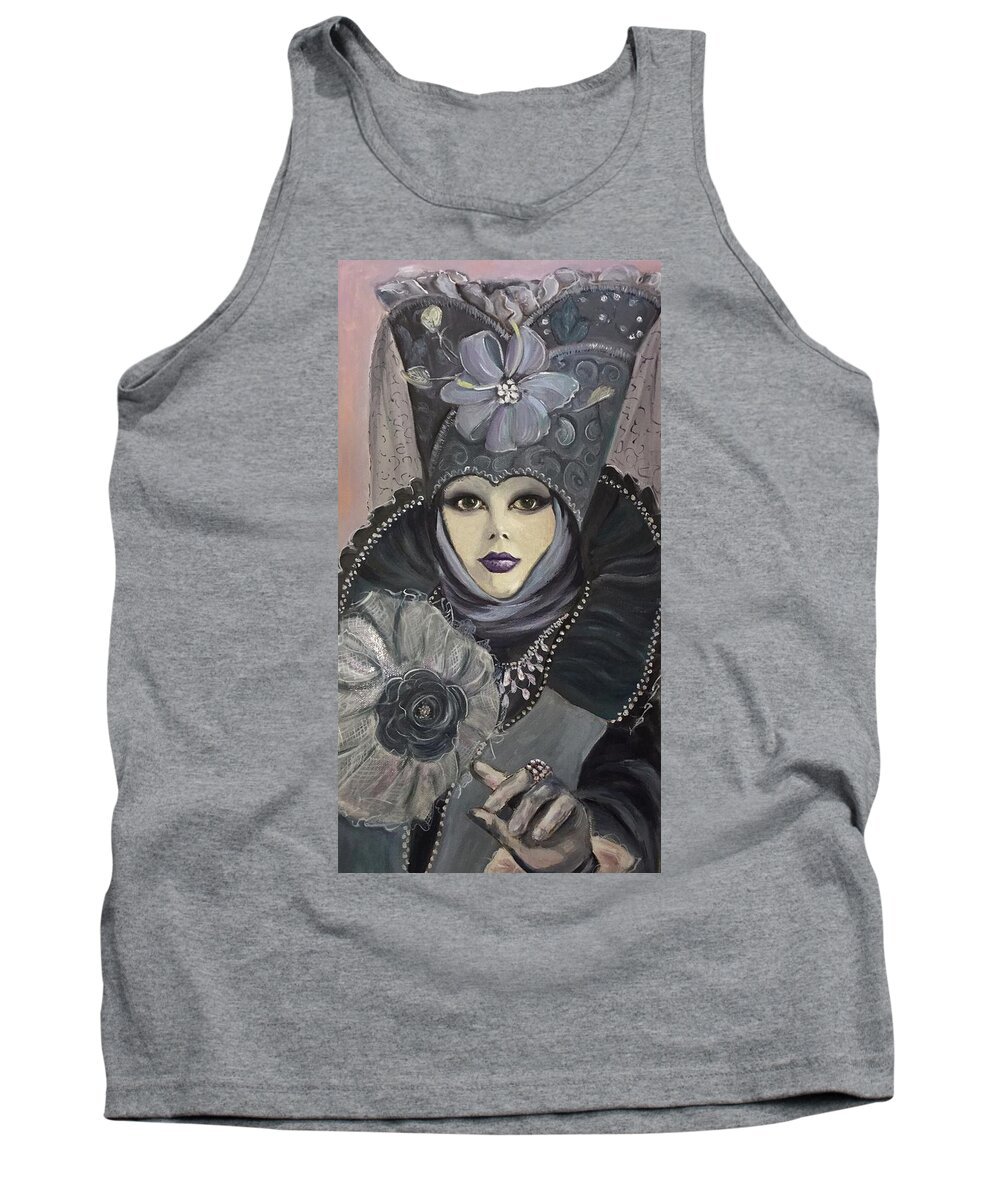 Carnaval Tank Top featuring the painting Carnaval by Lana Sylber