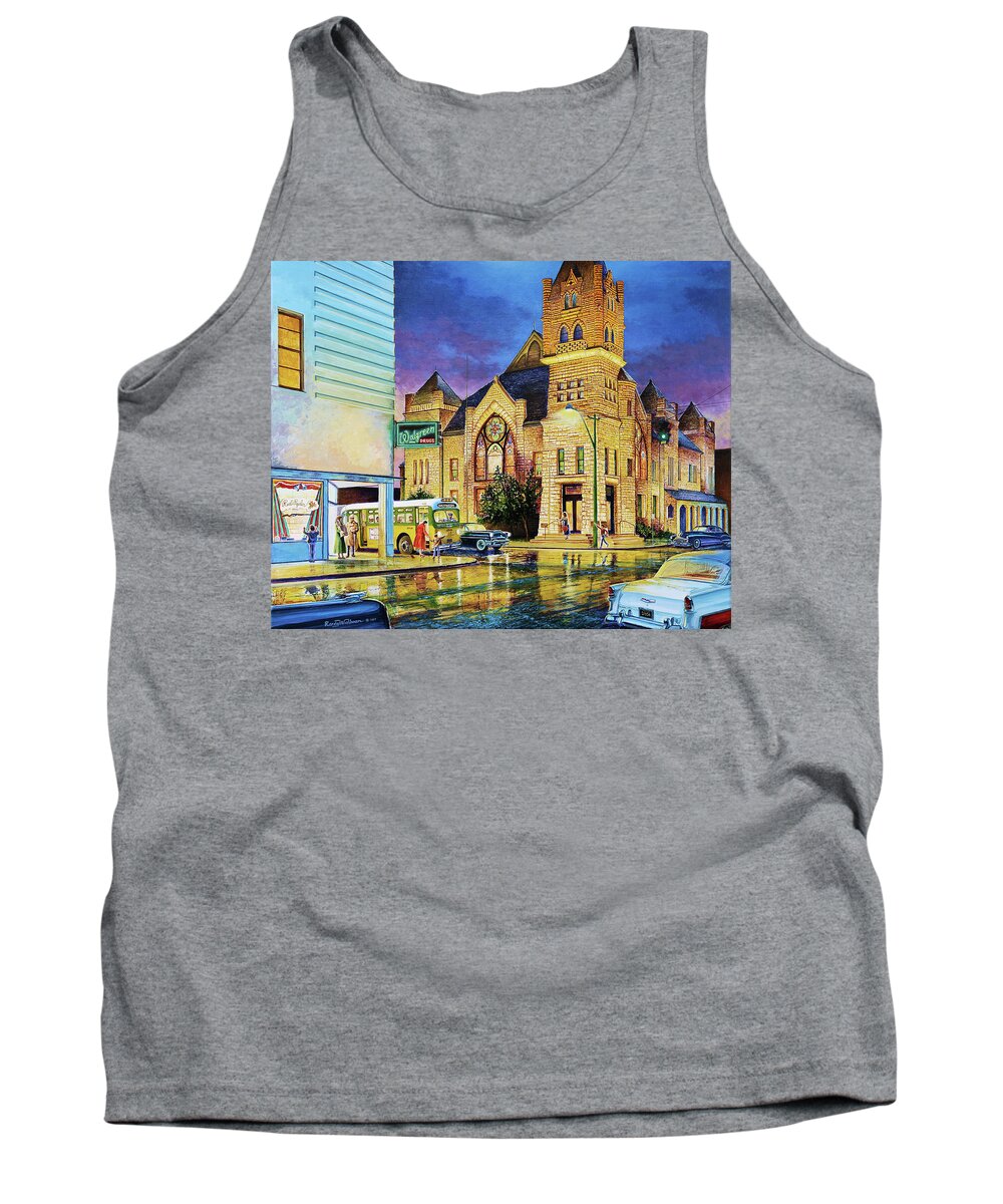 Tyrrell Public Library Tank Top featuring the painting Castle of Imagination by Randy Welborn