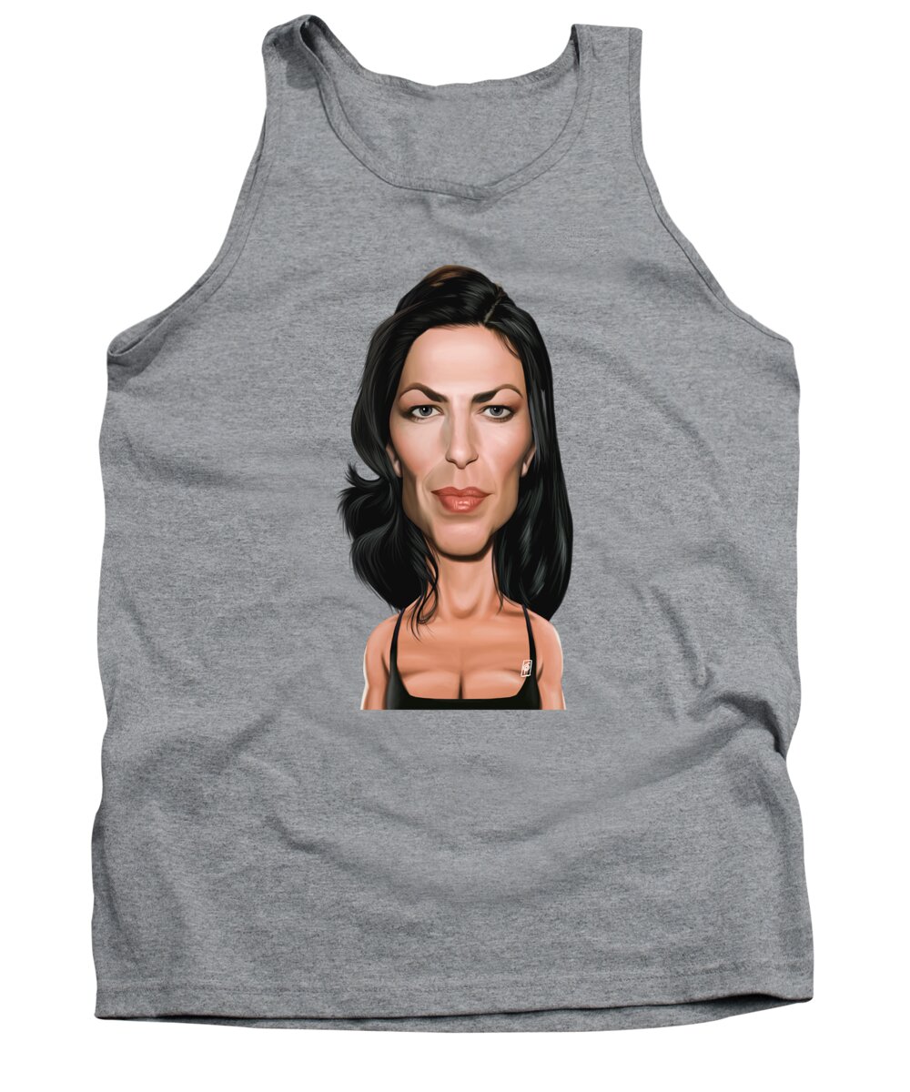 Illustration Tank Top featuring the digital art Celebrity Sunday - Claudia Black by Rob Snow