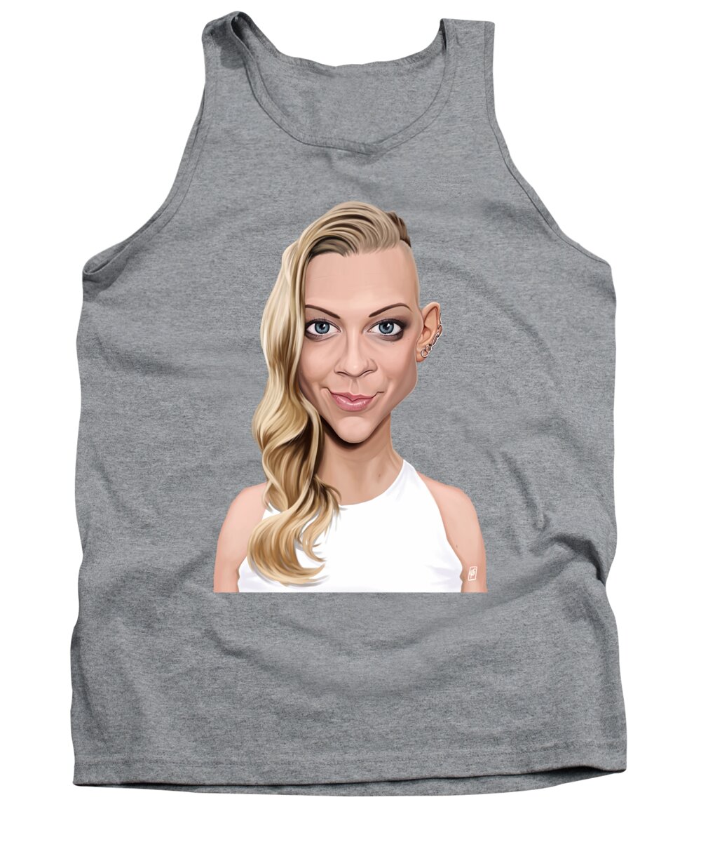 Illustration Tank Top featuring the digital art Celebrity Sunday - Natalie Dormer by Rob Snow