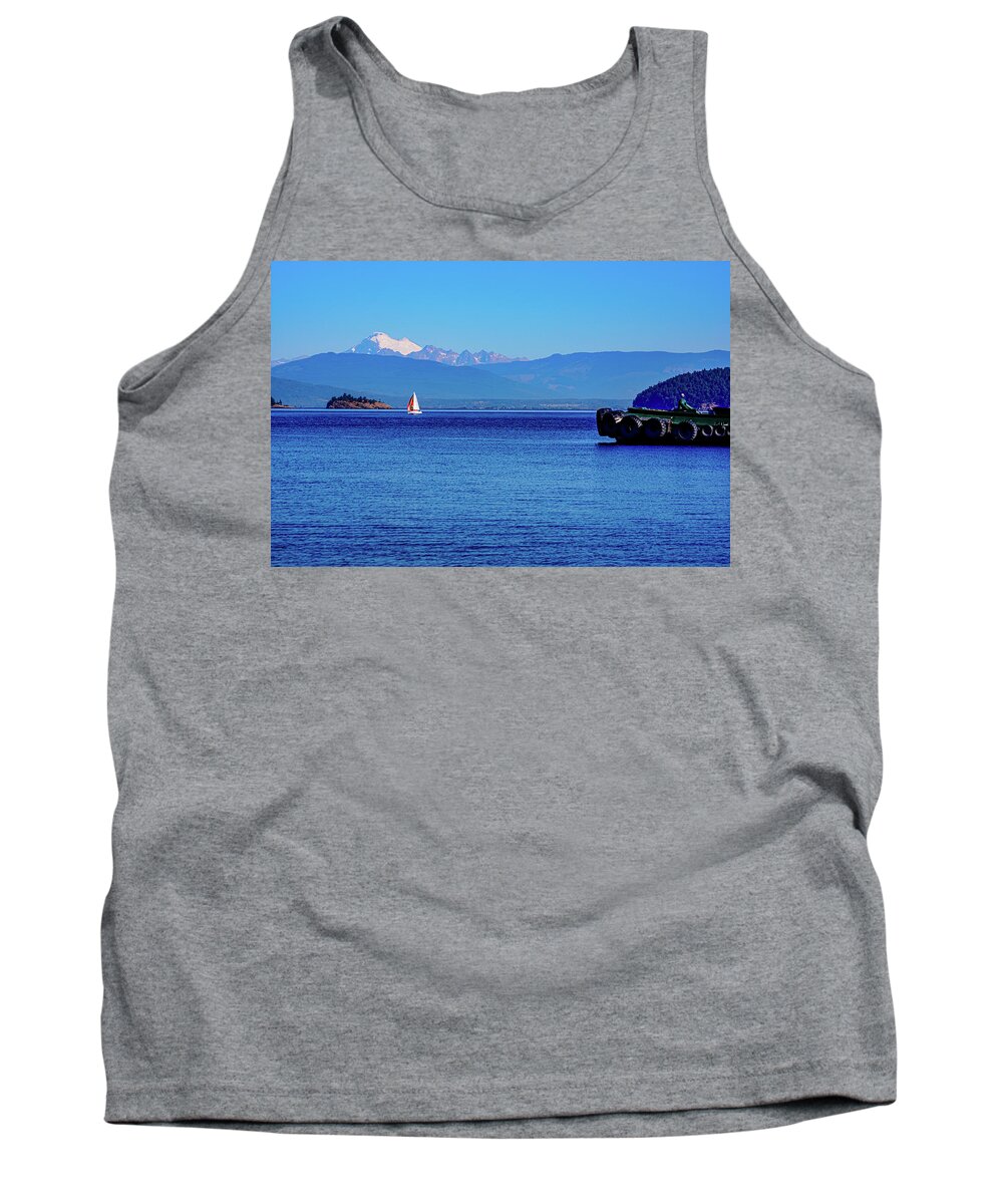  Tank Top featuring the photograph Channel Sailing Cap Sante by Tim Dussault