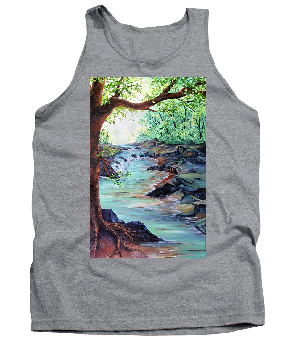 Spring Tank Top featuring the painting Chasah by Meaghan Troup
