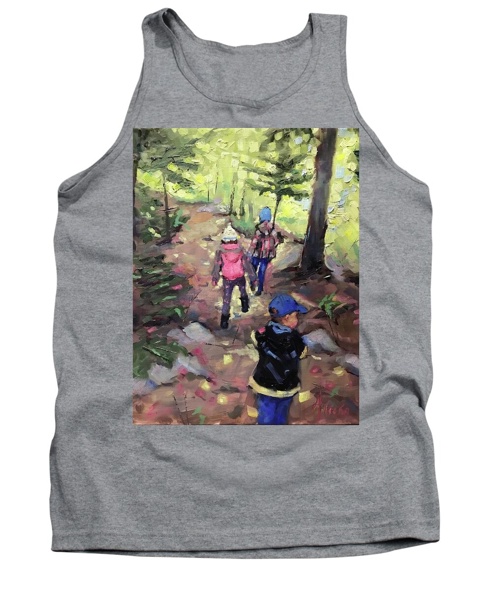 Children Tank Top featuring the painting Autumn Treasures by Ashlee Trcka