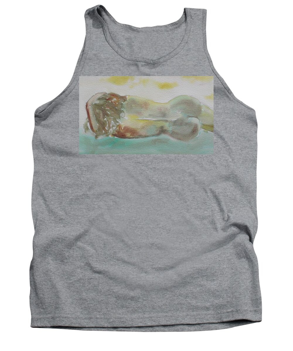 Woman Tank Top featuring the painting Christina by Anna Ruzsan