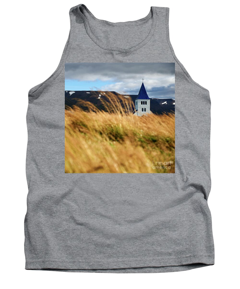 Architecture Tank Top featuring the photograph Church in Grass by Matteo Del Grosso