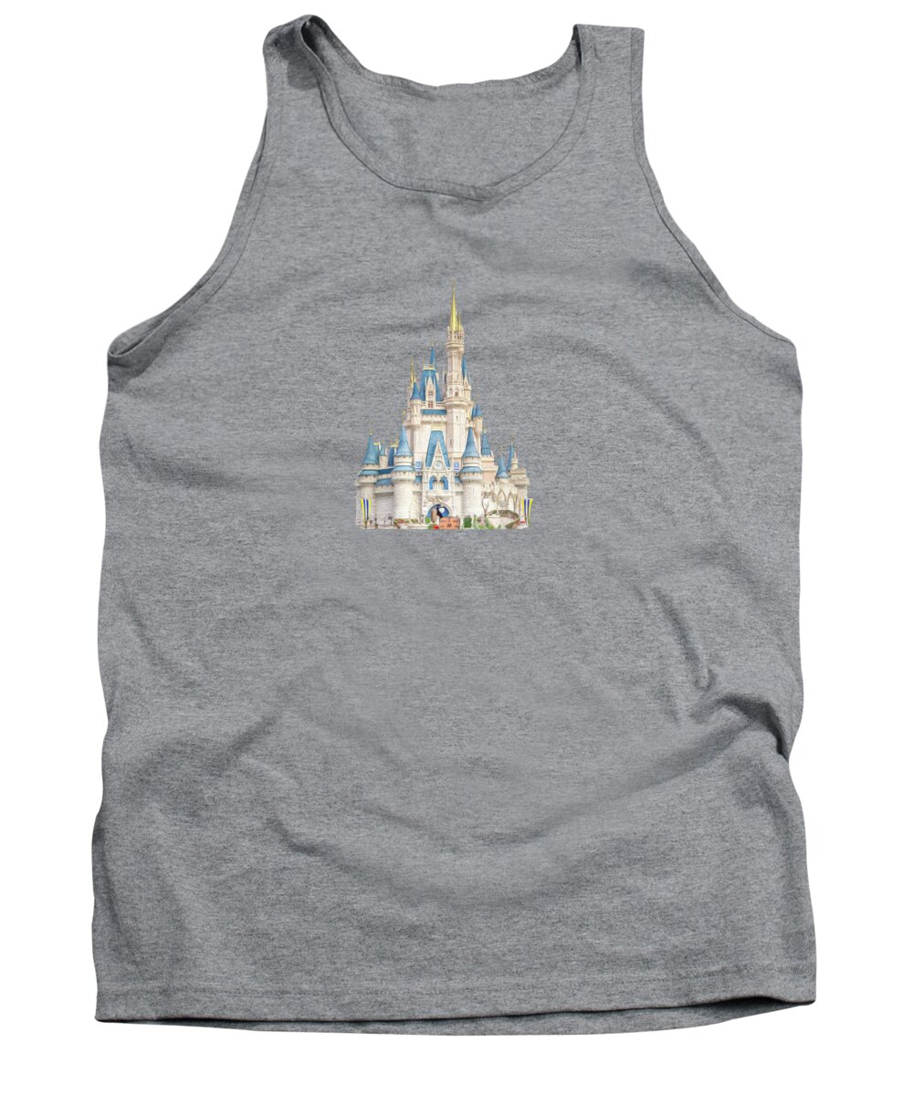 Magic Kingdom Tank Top featuring the photograph Cinderella Castle by Mark Andrew Thomas