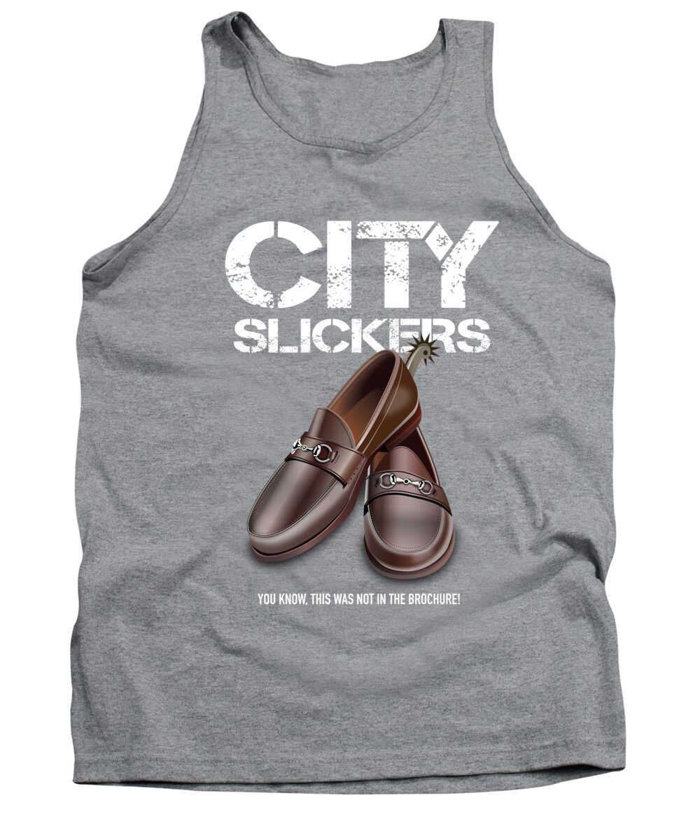 City Slickers Tank Top featuring the digital art City Slickers - Alternative Movie Poster by Movie Poster Boy
