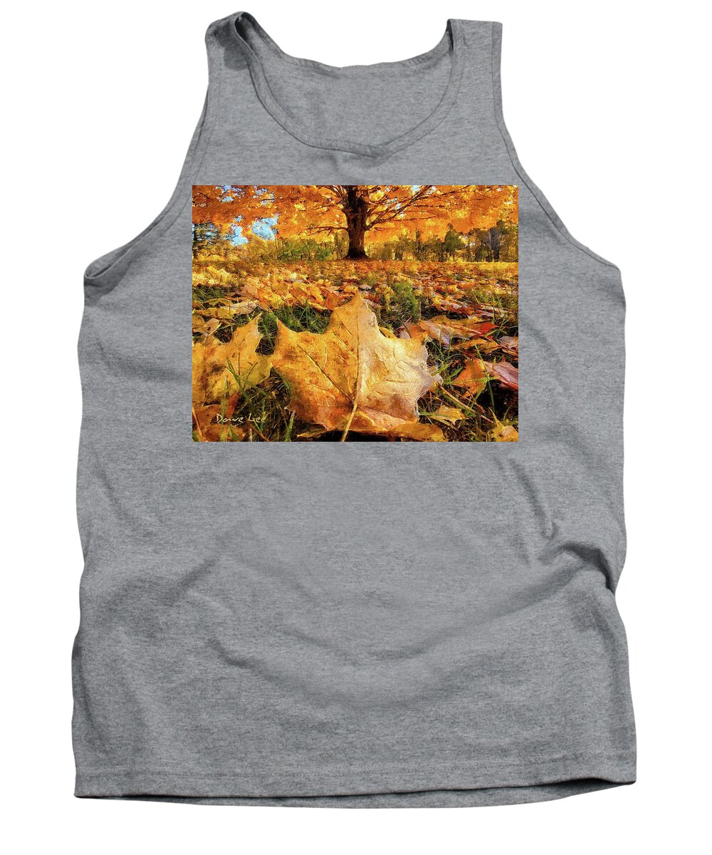 Fall Tank Top featuring the digital art Close-up On Fall by Dave Lee