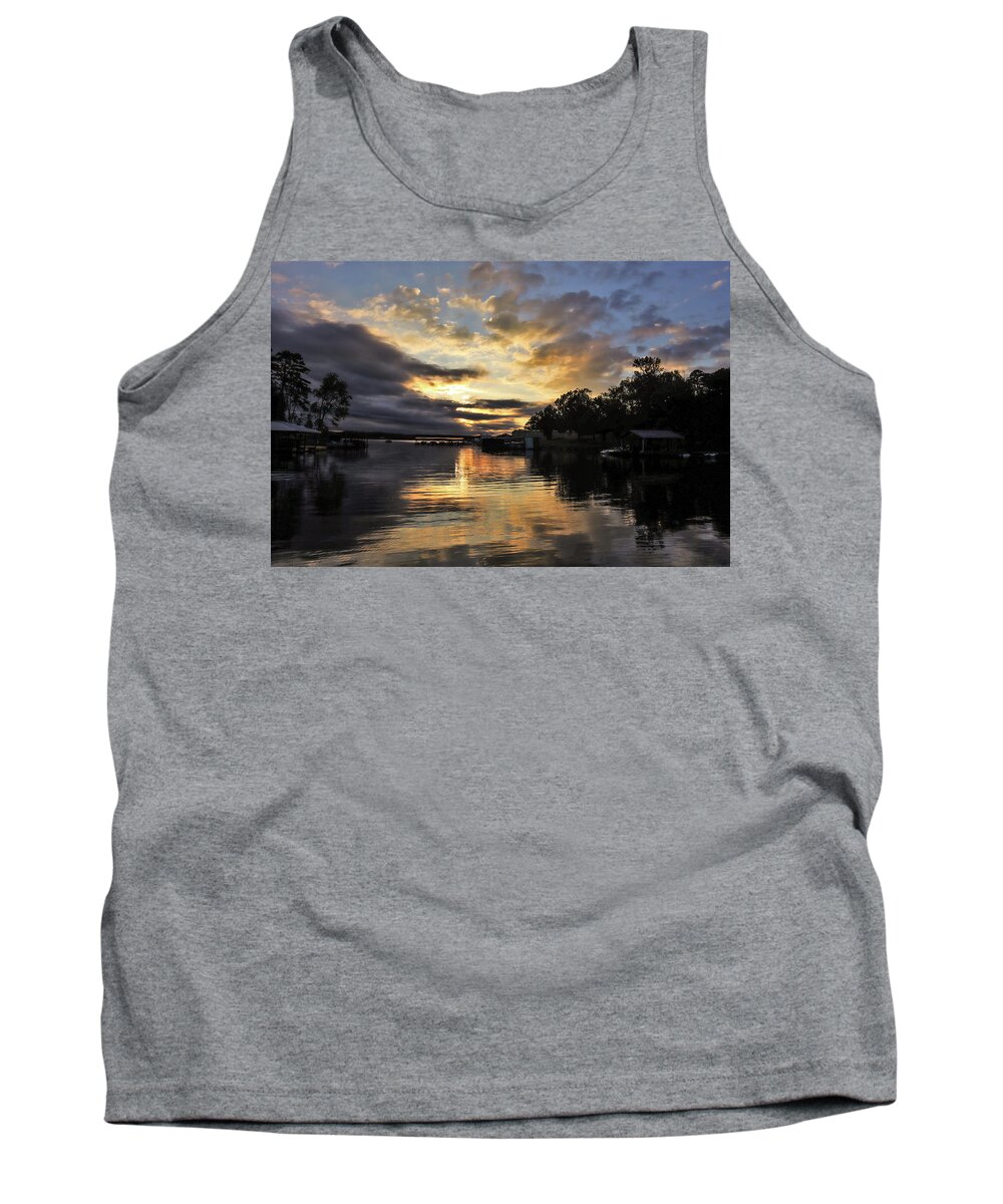 Lake Tank Top featuring the photograph Cloud Explosion Sunrise by Ed Williams