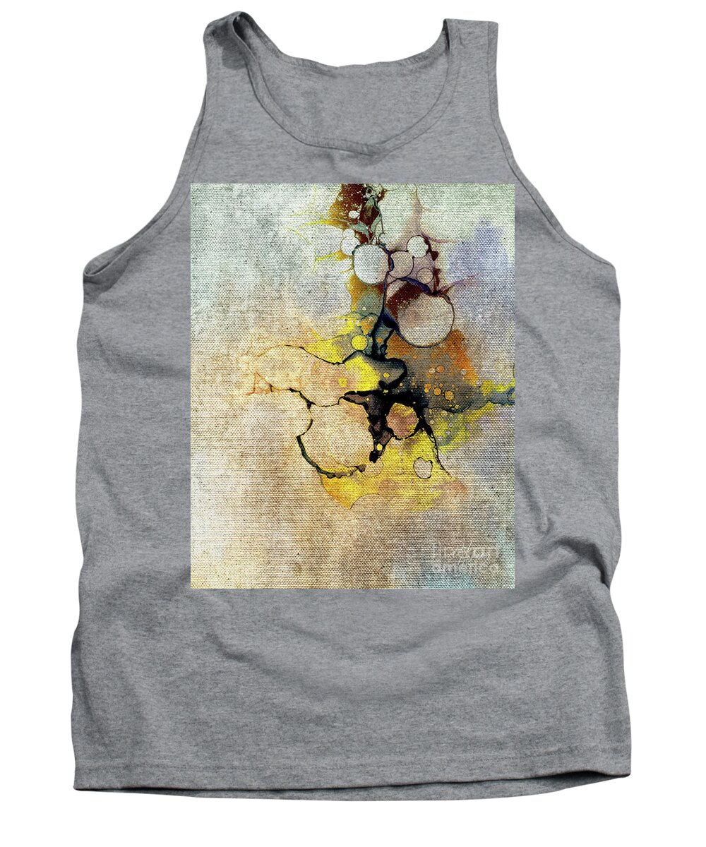 Abstract Tank Top featuring the digital art Coffee Gold by Deb Nakano