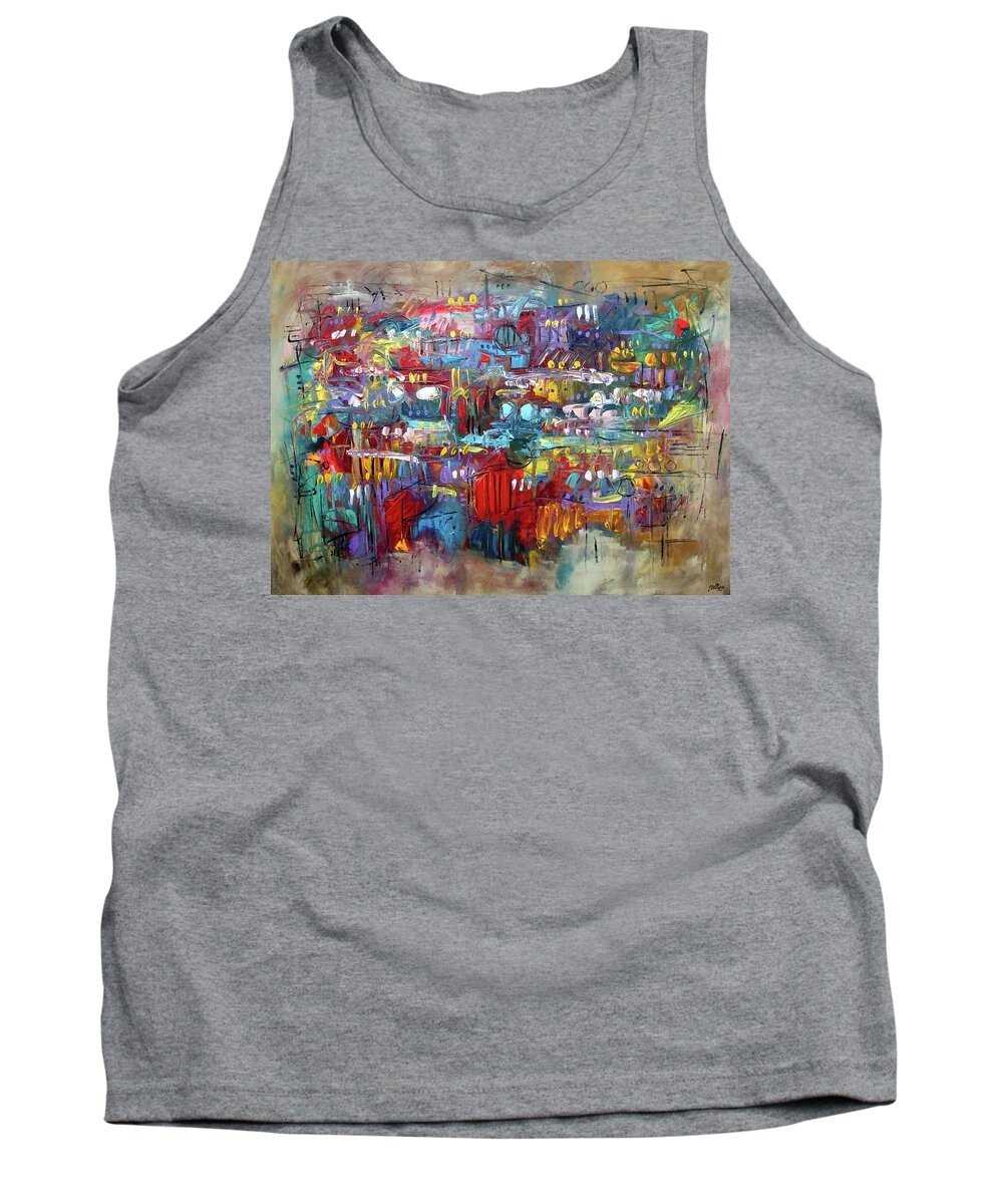 Music Tank Top featuring the painting Composing For Joy by Jim Stallings