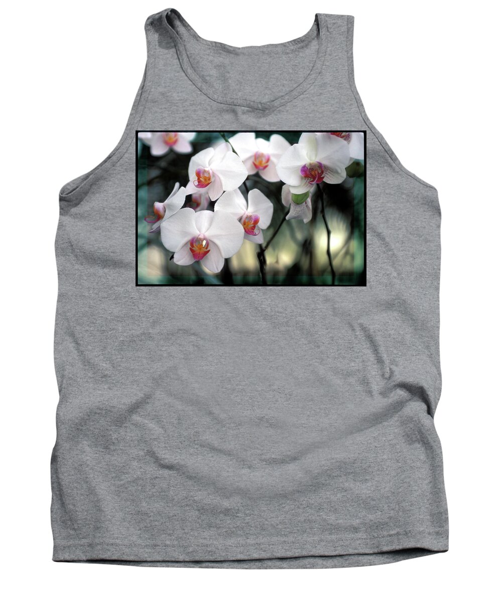 White Orchids Tank Top featuring the photograph Convocation of Orchids by Bruce Frank