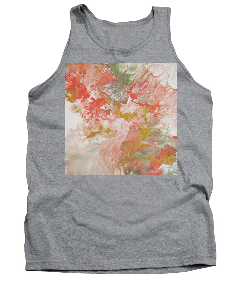 Coral Tank Top featuring the mixed media Coral 1 by Aimee Bruno