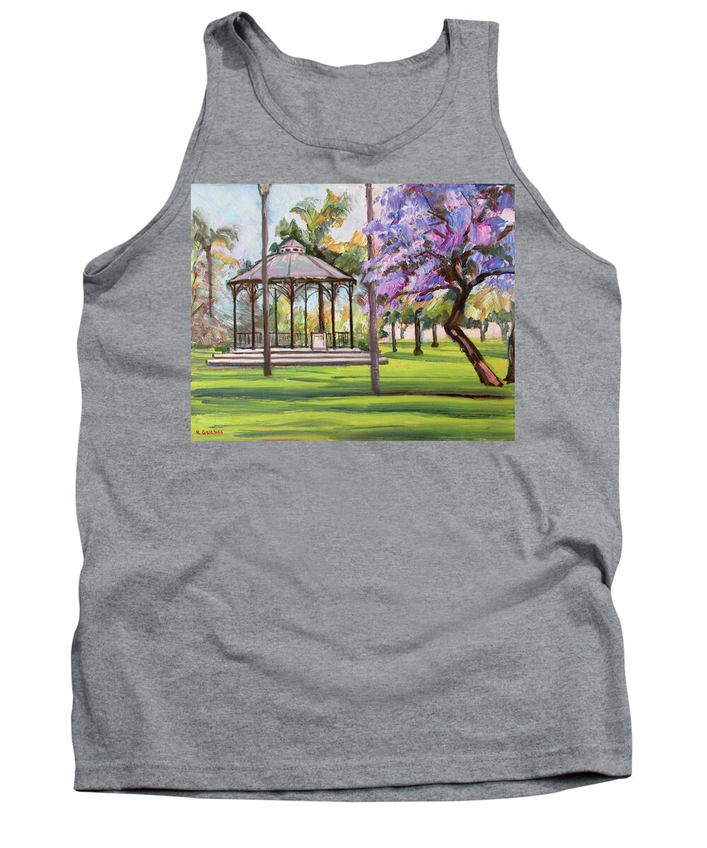 Gazebo Tank Top featuring the painting Coronado Park Gazebo by Robert Gerdes