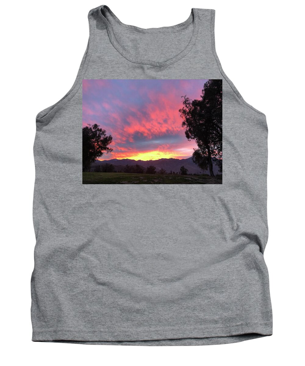 Landscape Tank Top featuring the photograph Cotton Candy Sky, III by Leslie Porter