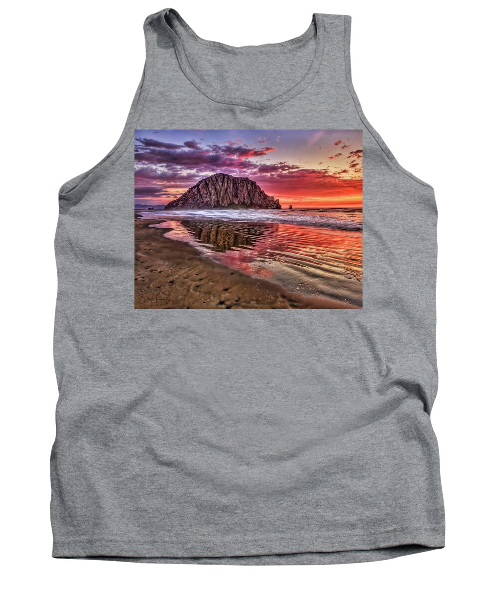 Sunset Tank Top featuring the photograph Crimson Sunset by Beth Sargent