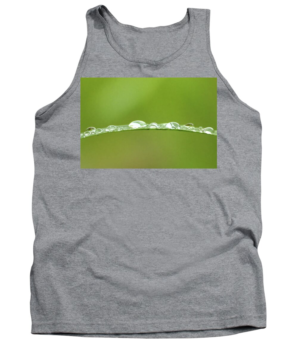 Grass Tank Top featuring the photograph Crystal Drops by Lens Art Photography By Larry Trager