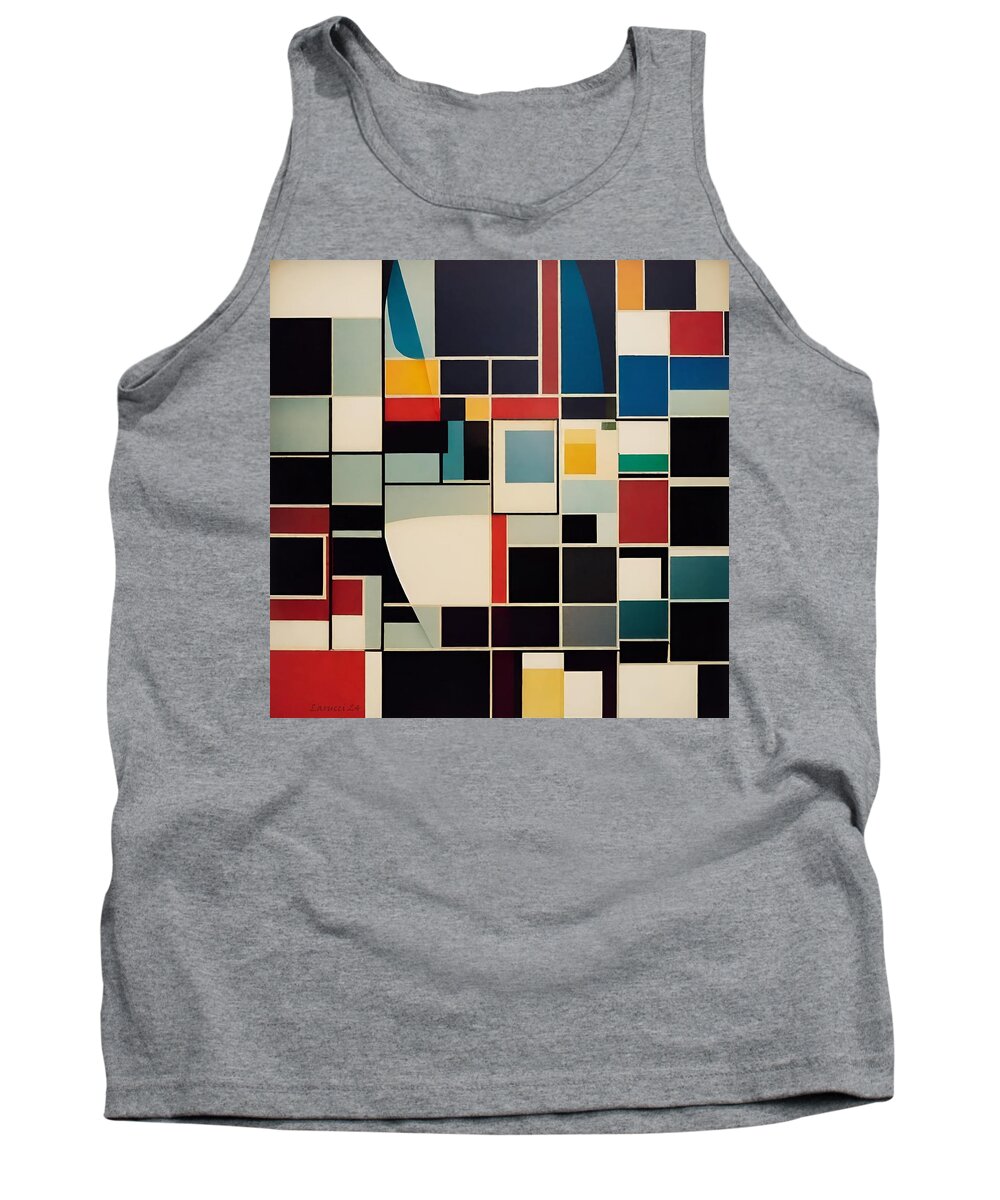 Art Tank Top featuring the digital art Cube - No.26 by Fred Larucci