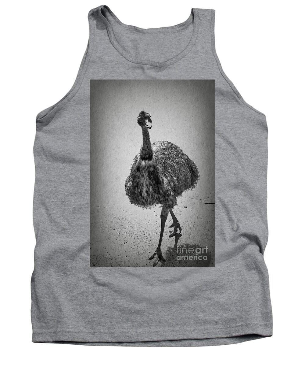 Emu Tank Top featuring the photograph Curious Emu by Elaine Teague