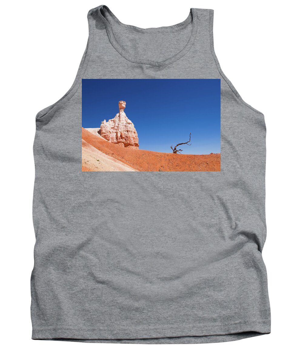 America Tank Top featuring the photograph Dead tree and hoodoo in Bryce Canyon National Park by Jean-Luc Farges