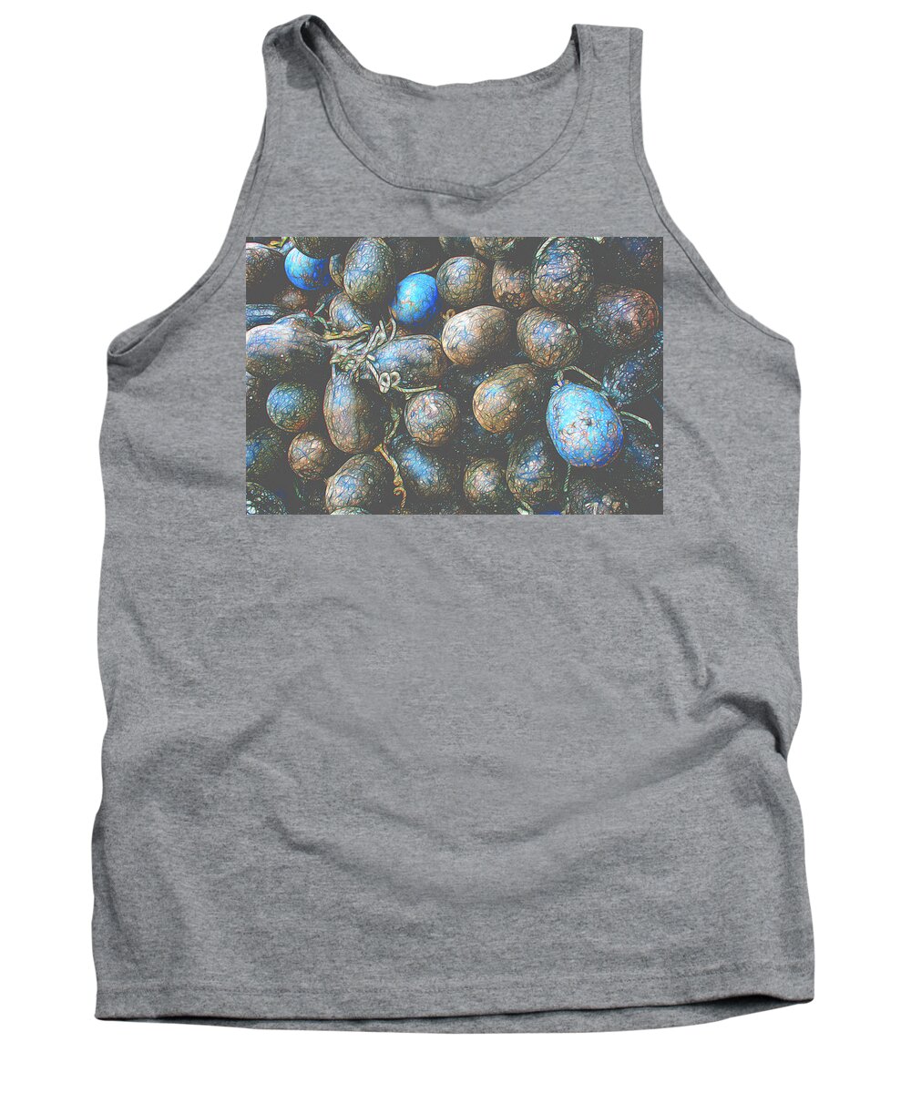 Seaside Tank Top featuring the photograph Designs on Aquaculture by Douglas Wielfaert
