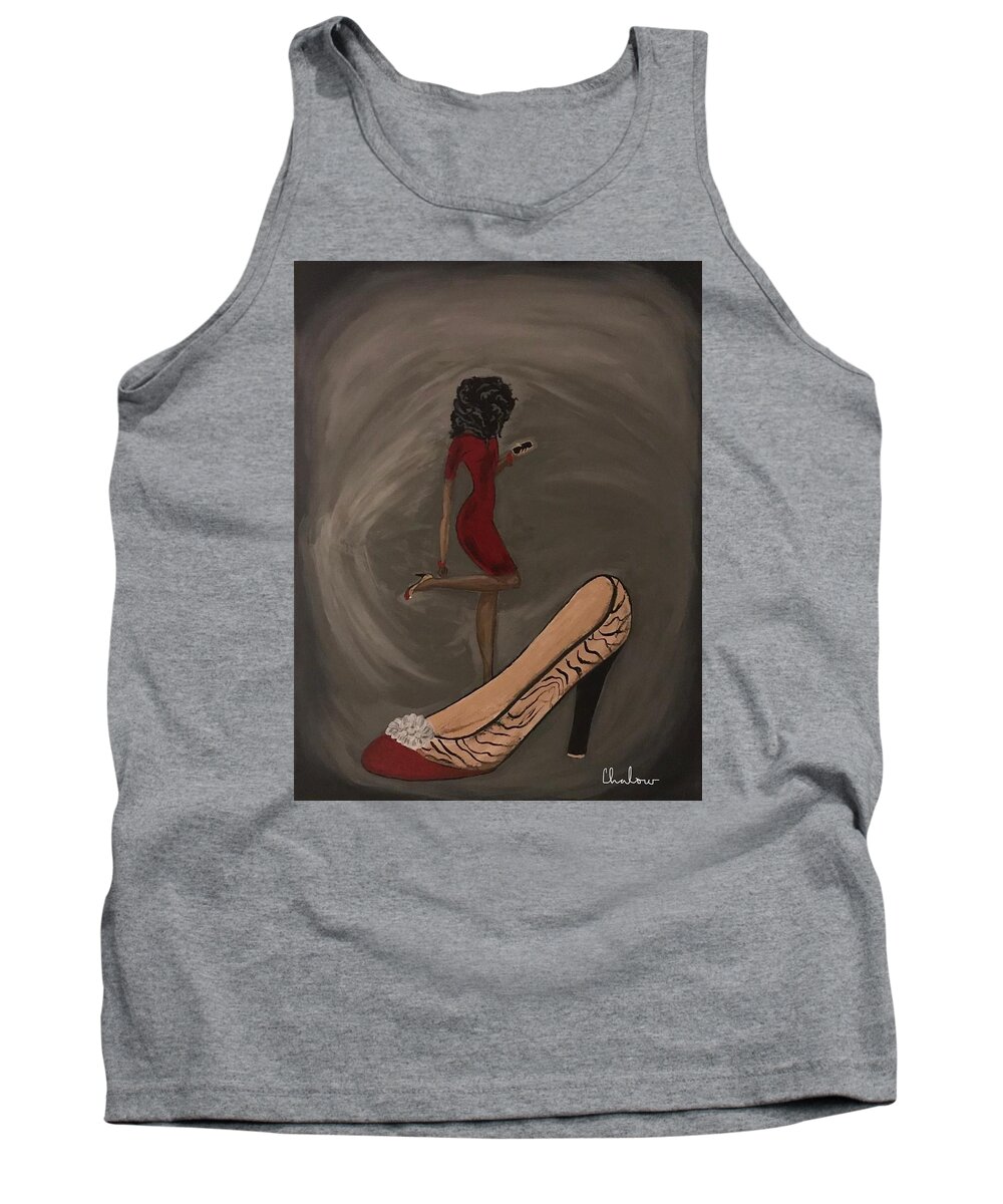  Tank Top featuring the painting Diva in Red by Charles Young