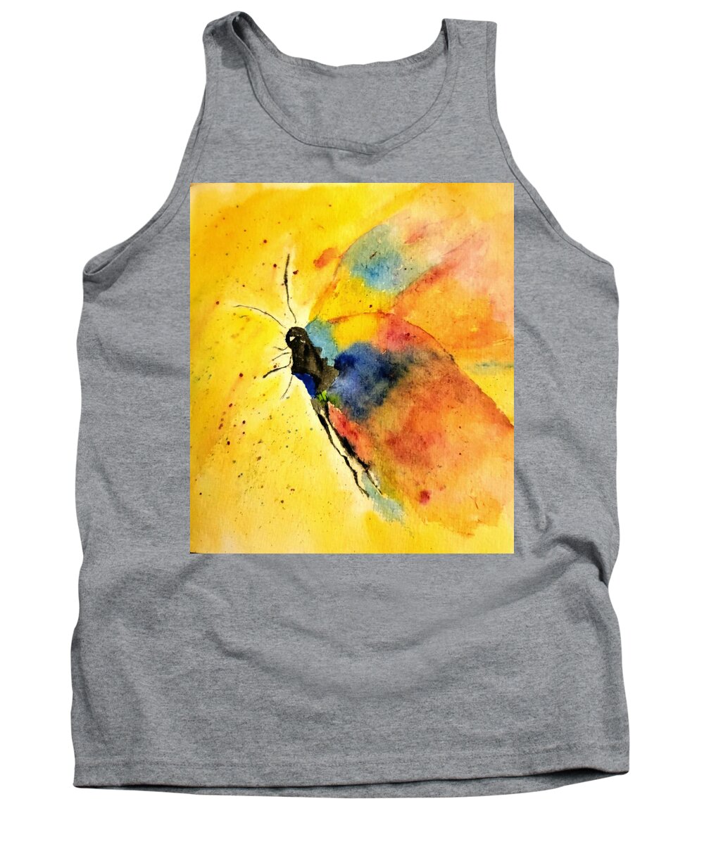 Dragonfly Tank Top featuring the painting Dragonfly by Shady Lane Studios-Karen Howard