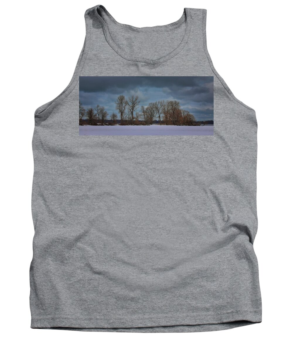 Dramatic Skies Tank Top featuring the photograph Dramatic Skies Over Lake Erie by Scott Burd