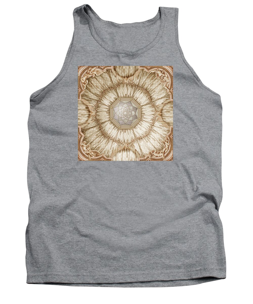 Drapery Tank Top featuring the mixed media Draped Ceiling by Kurt Wenner