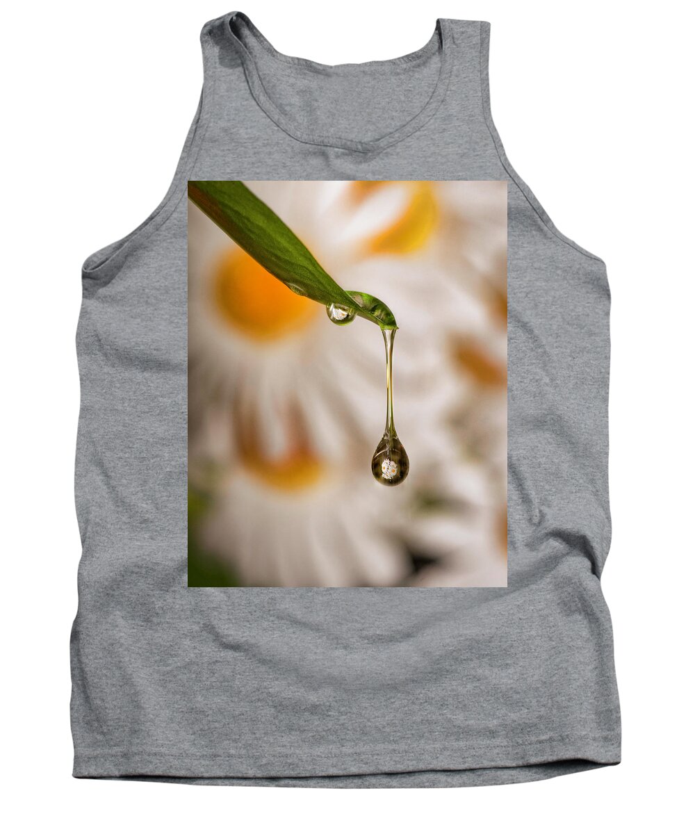Drop Tank Top featuring the photograph Drop Reflection by Pete Rems