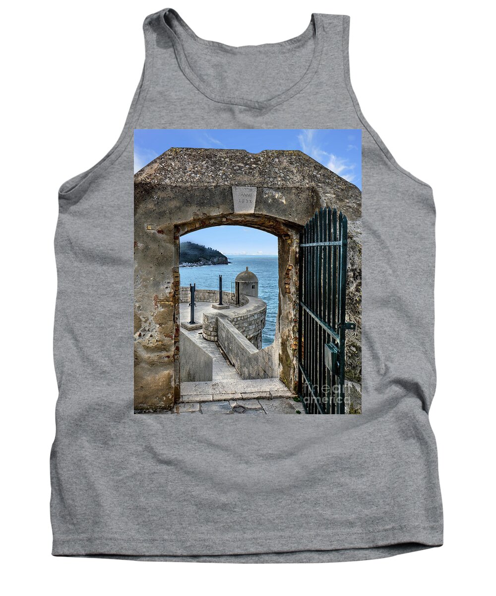 Dubrovnik Tank Top featuring the photograph Dubrovnik Sea Gate by David Meznarich