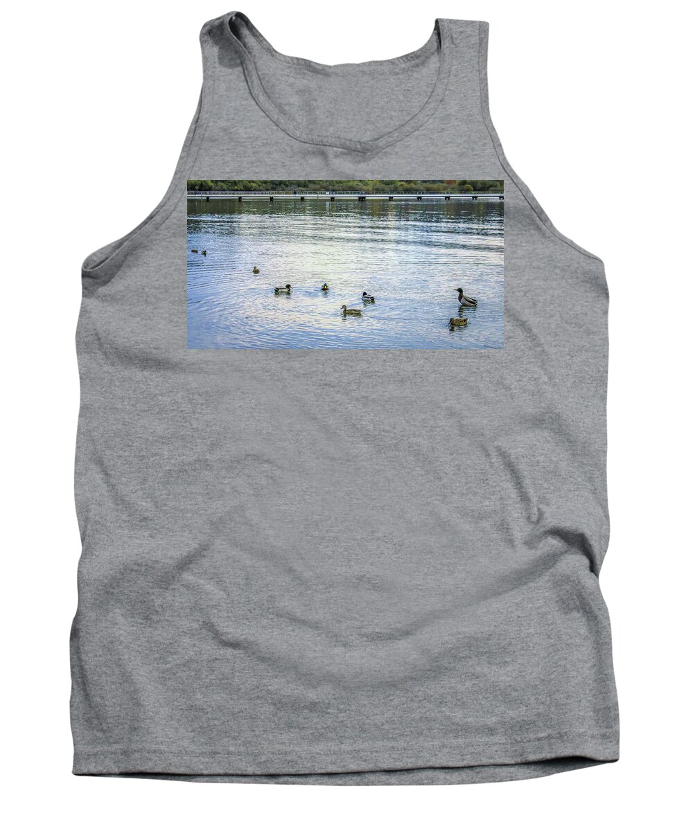 Animals Tank Top featuring the photograph Ducks on the lake by Anamar Pictures