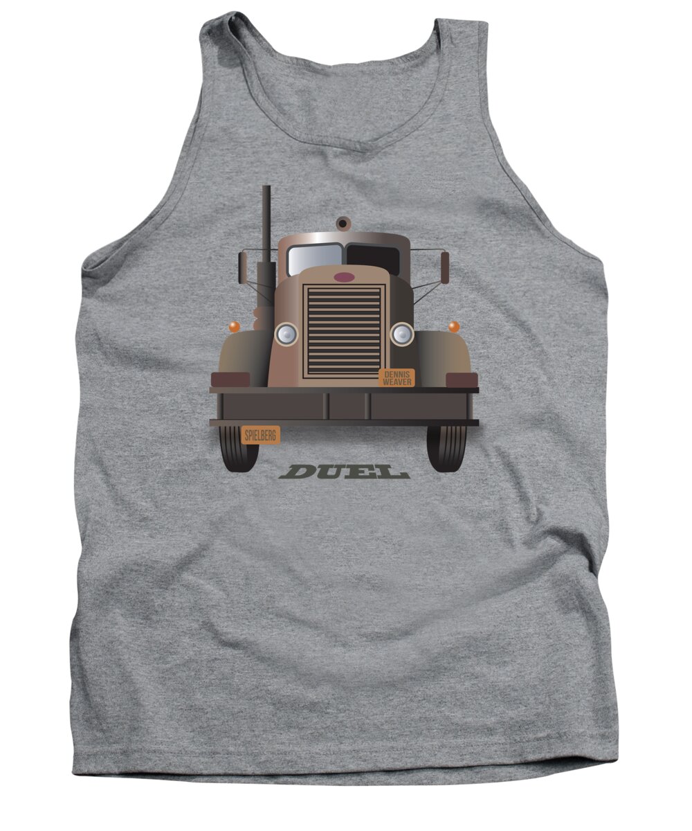 Duel Tank Top featuring the digital art Duel - Alternative Movie Poster by Movie Poster Boy