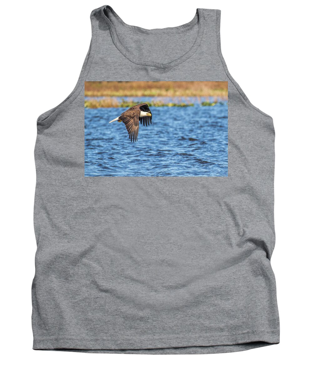 Eagle Tank Top featuring the photograph Eagle Eye on the Mission by Dorothy Cunningham