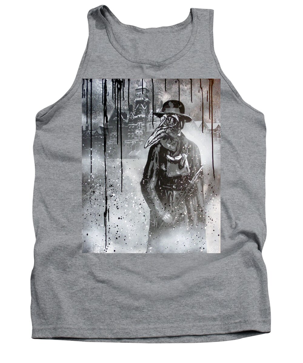 Mask Tank Top featuring the painting Echo by Bobby Zeik