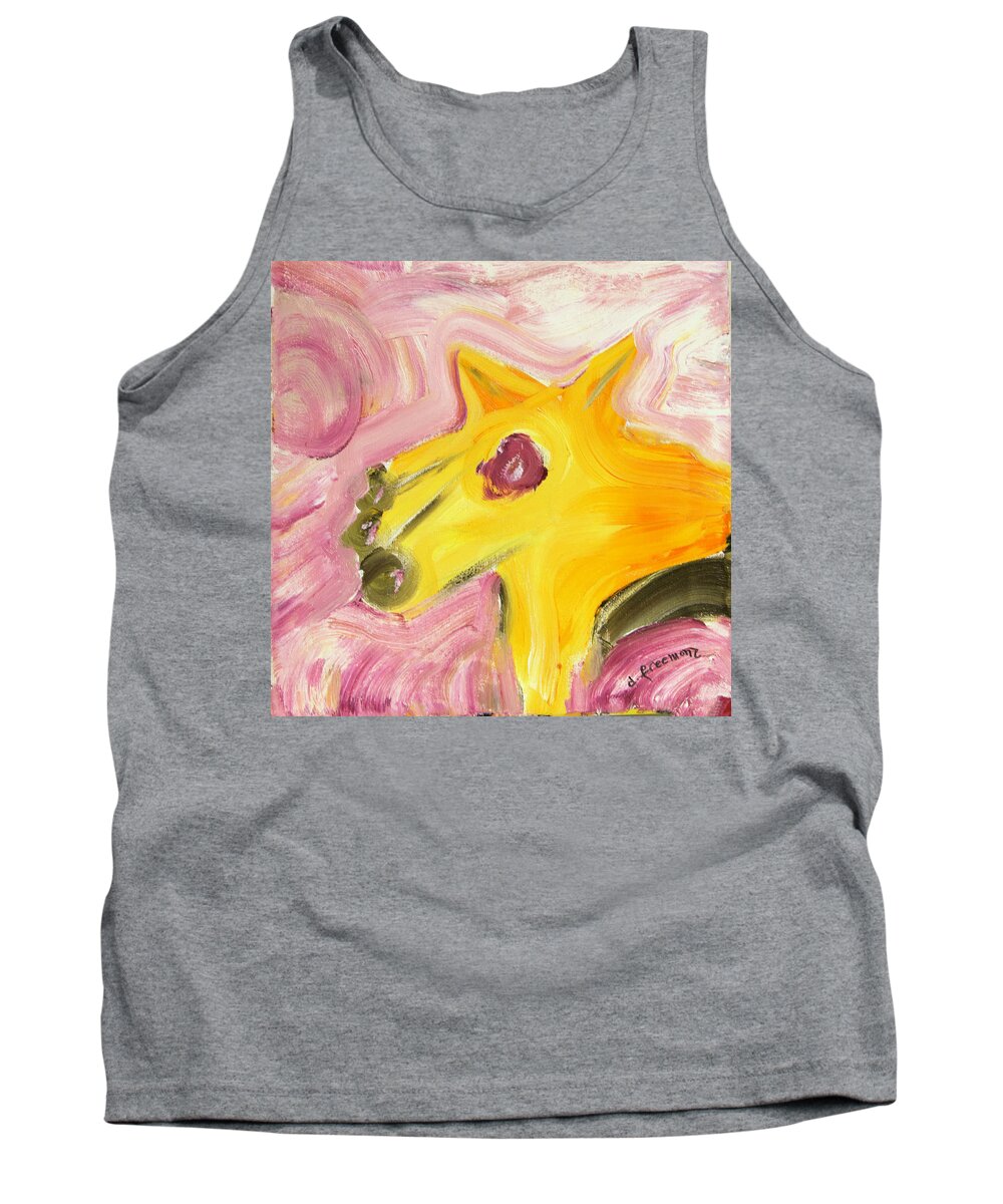Shake Tank Top featuring the painting Eighty Nine Dog of Mine by David McCready