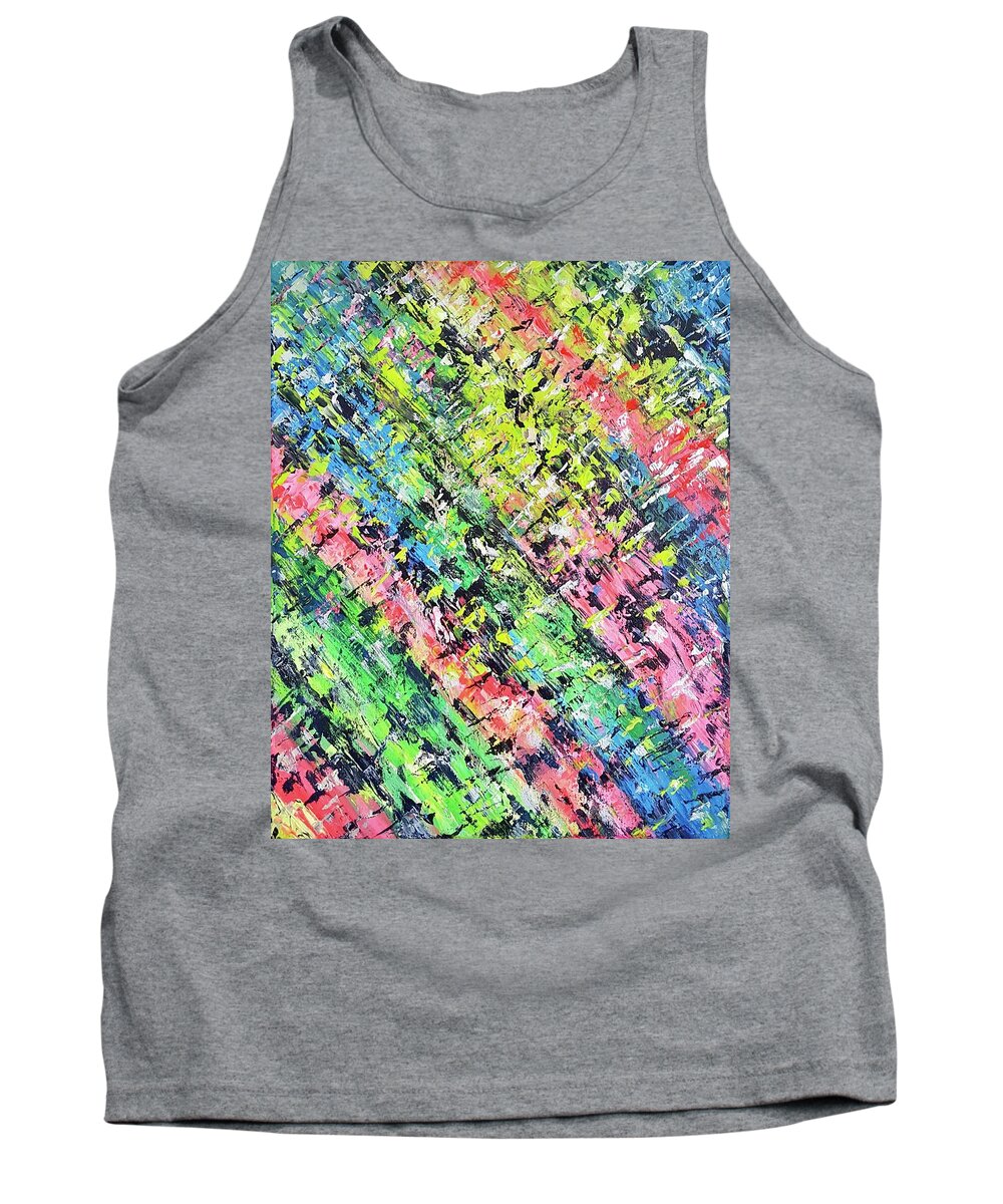 Abstract Tank Top featuring the painting Electric by Jackie Ryan