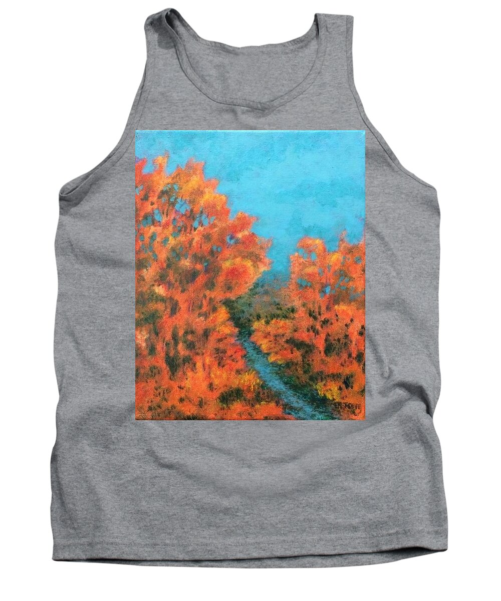 Autumn Tank Top featuring the painting Etobicoke Creek #1 by Milly Tseng