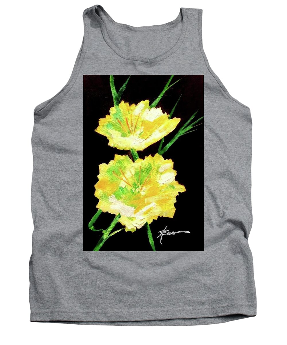 Wildflower Tank Top featuring the painting Evening Primrose by Adele Bower