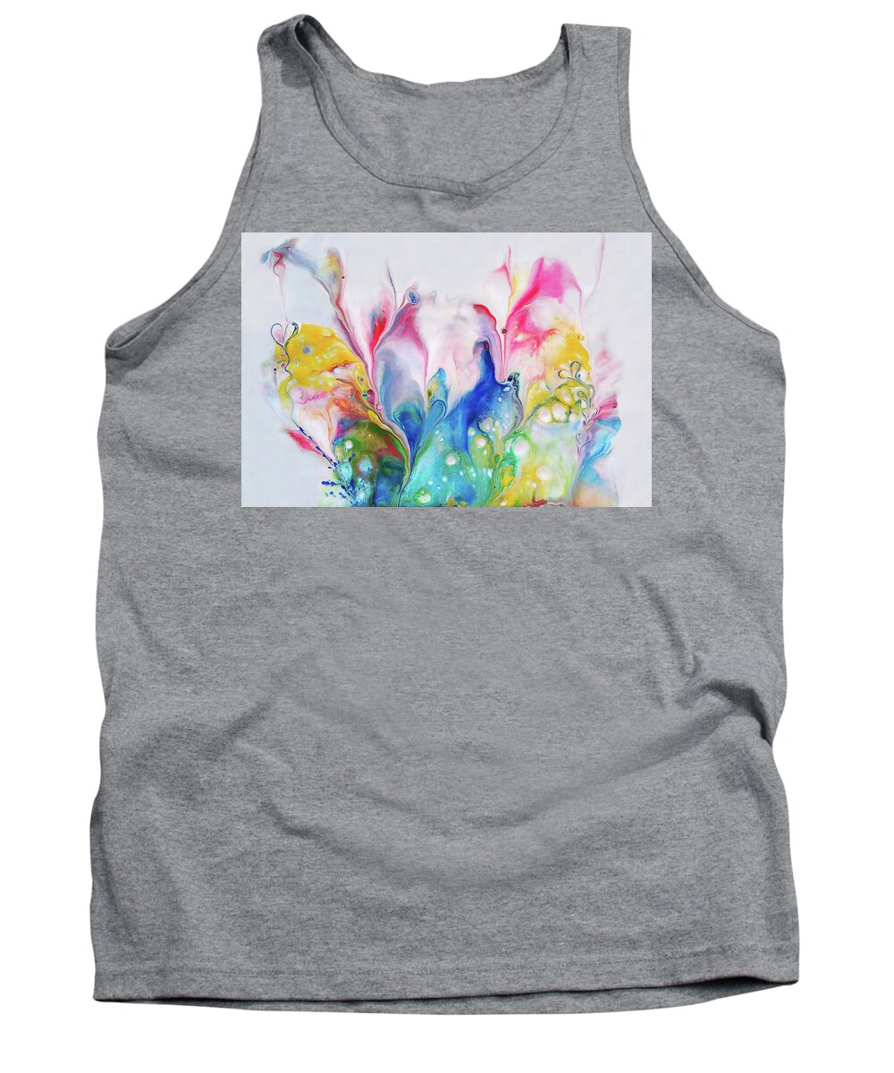Rainbow Colors Tank Top featuring the painting Ever Love by Deborah Erlandson
