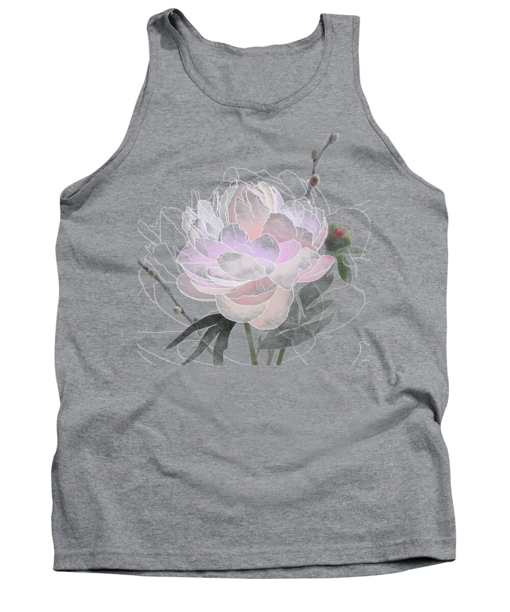 Floral Tank Top featuring the digital art Extravagance by Gina Harrison