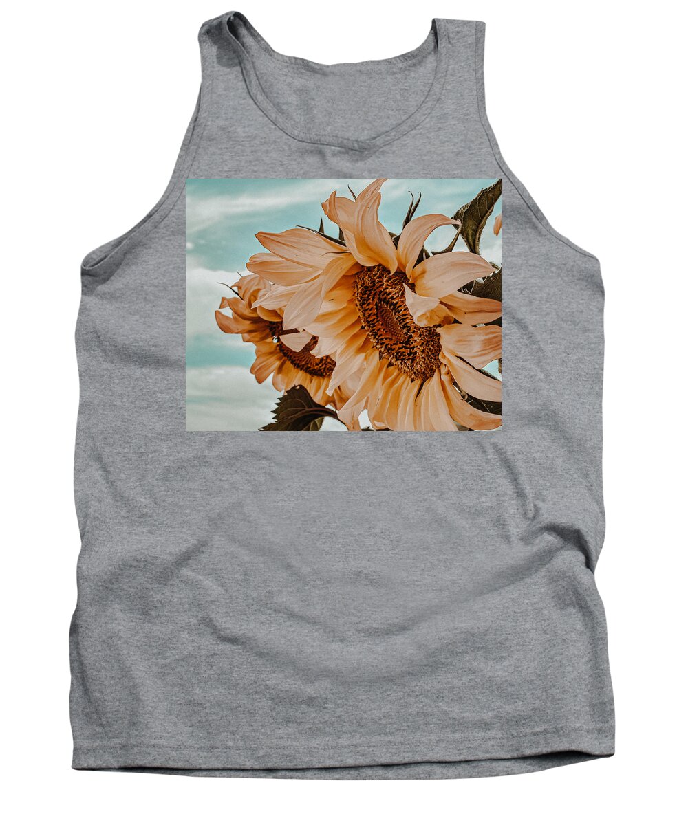 Sunflower Tank Top featuring the photograph Fading Days by Bonny Puckett