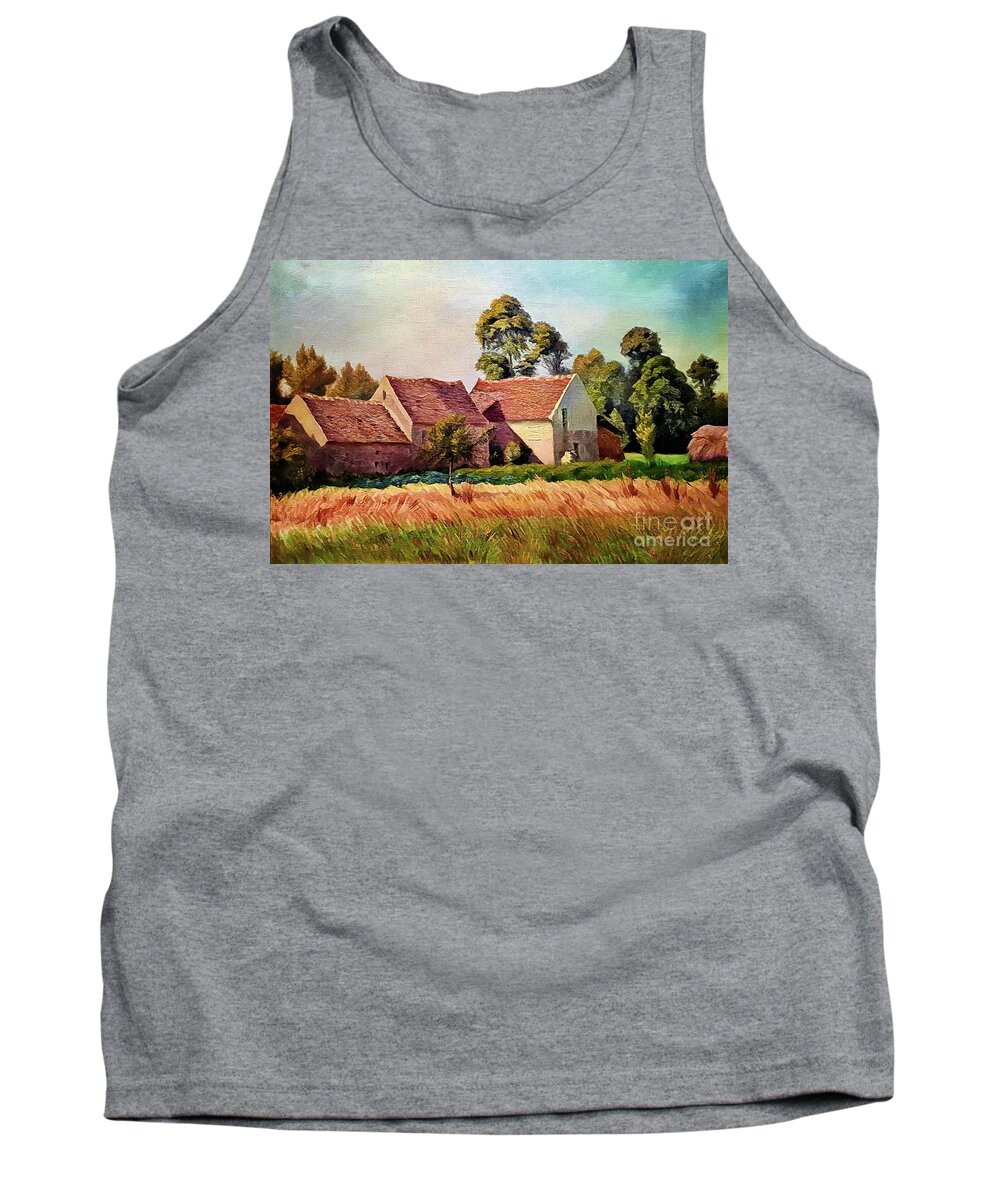 France Tank Top featuring the photograph Farm at Gouvernes by Jack Torcello