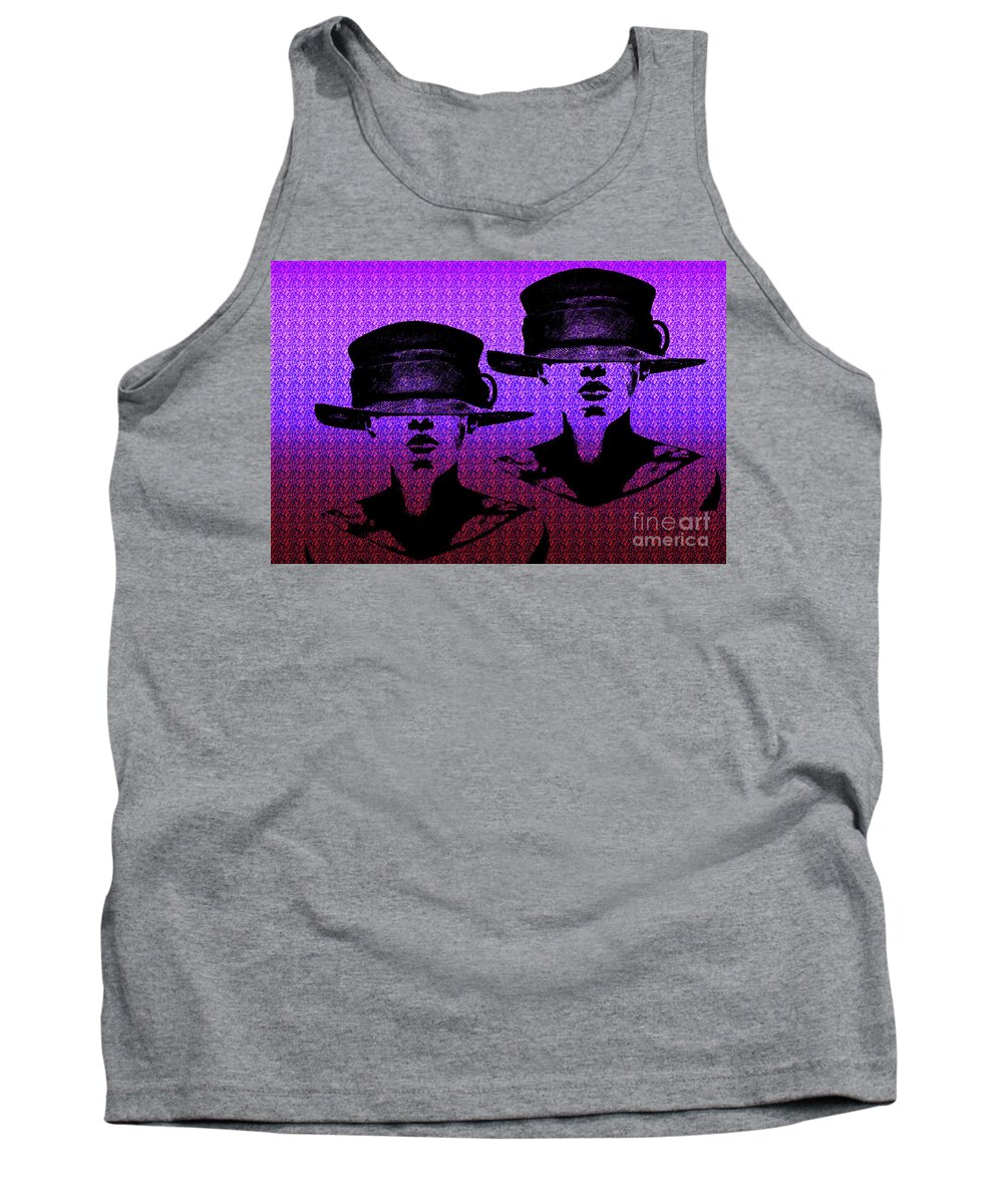 Fashion Tank Top featuring the photograph Fashion Models in Purple by Dr Debra Stewart