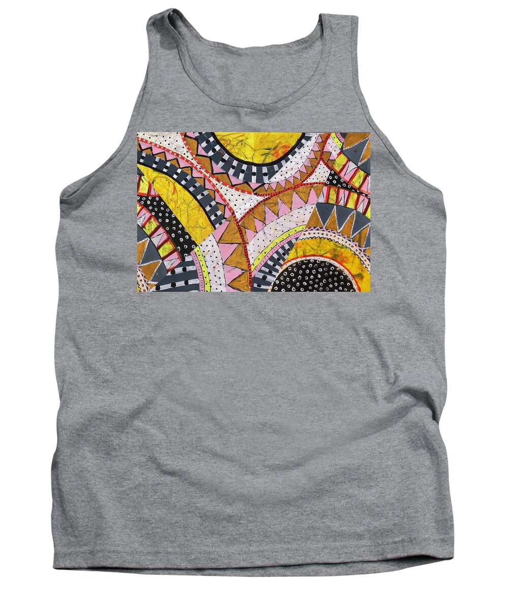 Cheerful Tank Top featuring the painting Finale by Cyndie Katz