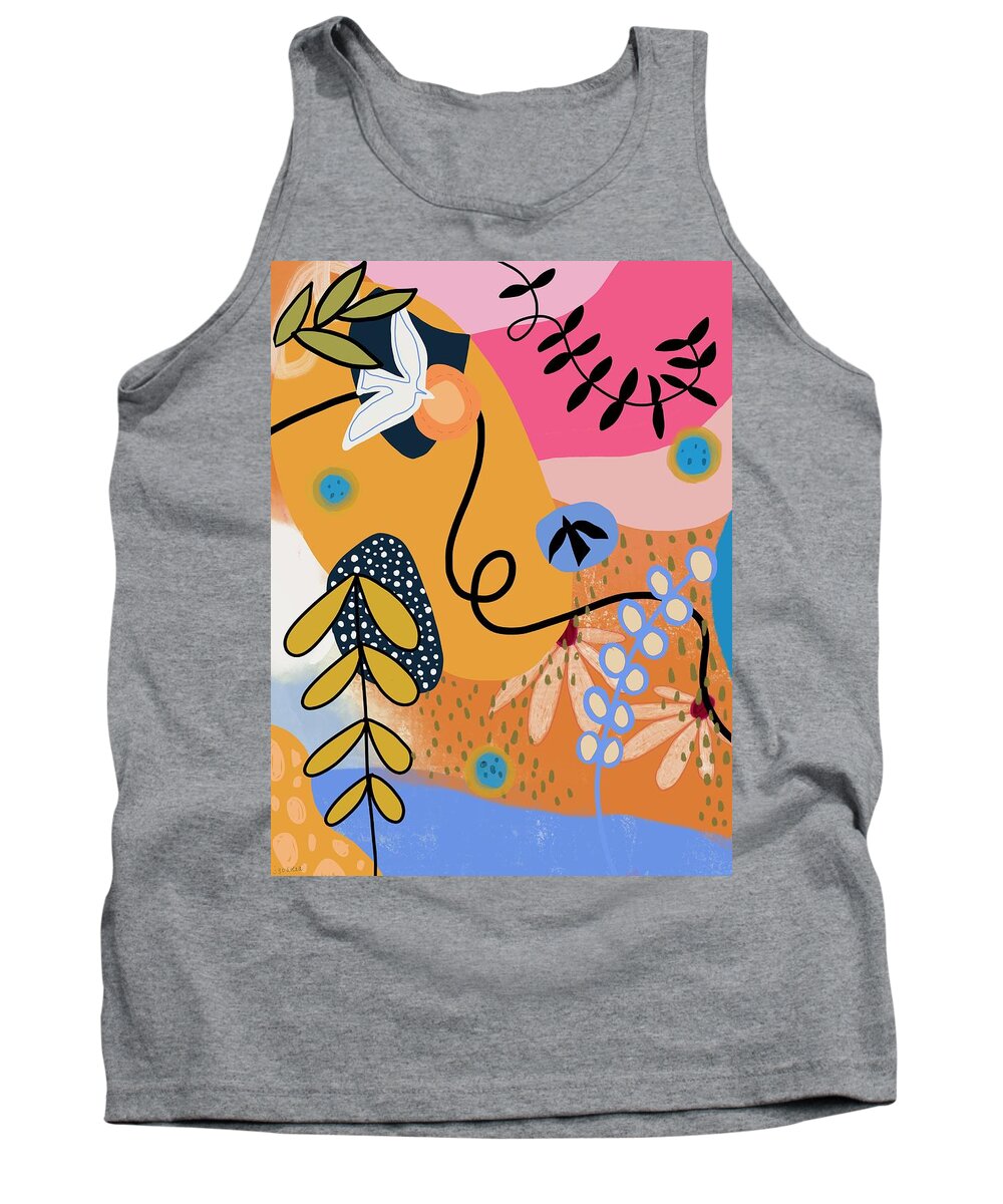 Abstract Tank Top featuring the digital art Flighty Day by Jacquie Gouveia
