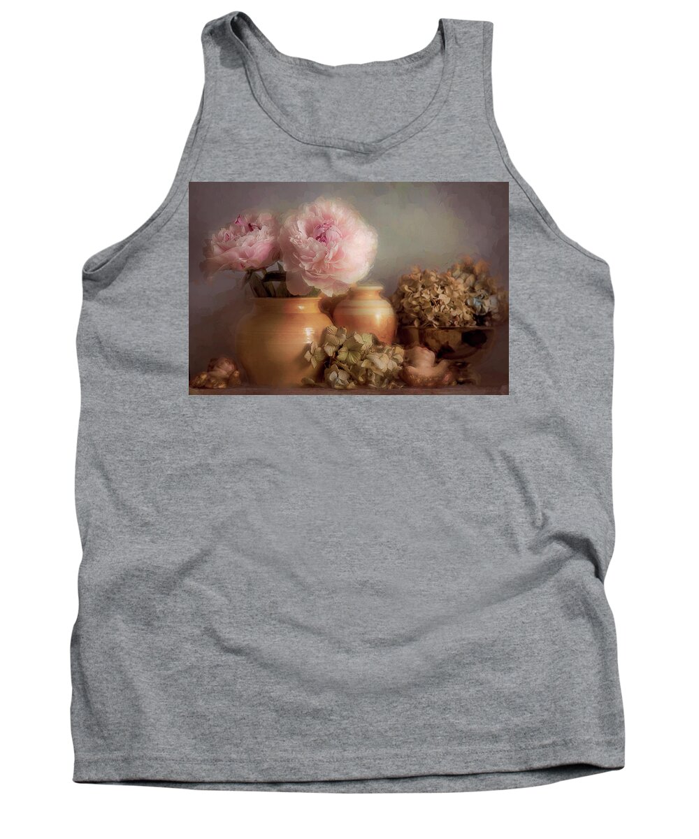 Peony Tank Top featuring the photograph Floral Romance by John Rivera