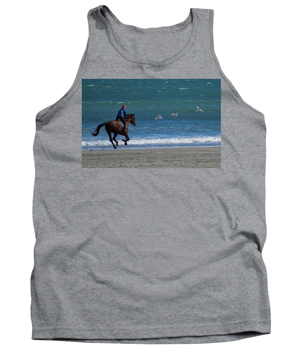 Horse Tank Top featuring the photograph Freedom Ride by Vicky Edgerly