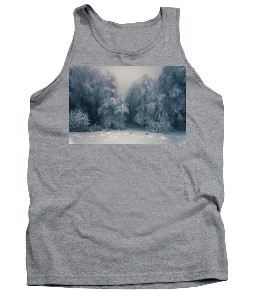 Mountain Tank Top featuring the photograph Frozen Forest by Evgeni Dinev