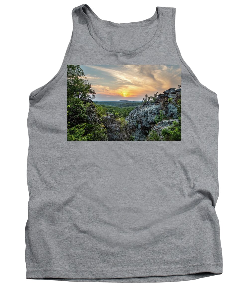 Sunset Tank Top featuring the photograph Garden Sunset by Grant Twiss